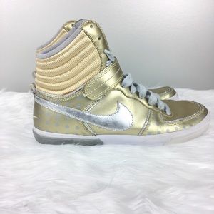 Nike dunk high gold sneakers size 8
